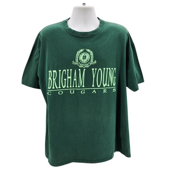 Vintage Russell Athletic Mens XXL T-Shirt Brigham Young Cougars Single Stitch - Picture 1 of 12
